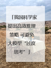 我国科学家提出高效推理策略 可避免大模型“过度思考”